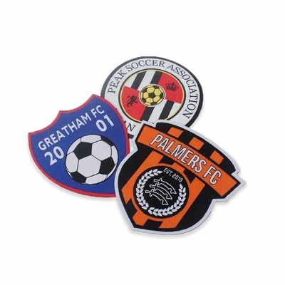tambalan Pakaian Besi Pada Velcro Woven Untuk Applique Tim Sepak Bola