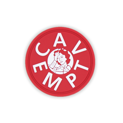 3D PVC Badge tambalan Silicone Velcro Polyester Bahan Ukuran 9cm