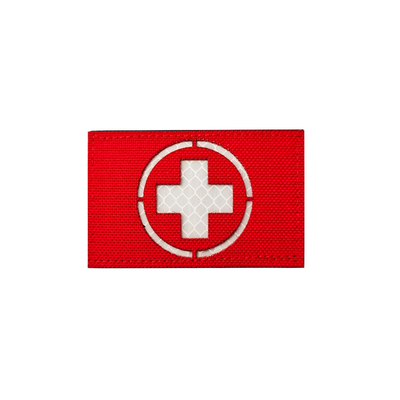 Militer 3M Reflektif Velcro tambalan Die Cut Berbatasan Bahan Nilon Fluoresensi