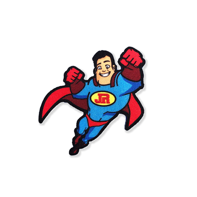 Bordir Jahit Pada Sublimasi Pewarna tambalan Superman Membentuk Beraneka warna