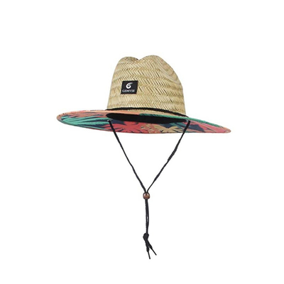 Round Beach tambalan Straw Hat Untuk Memancing Tropis Ramah Lingkungan