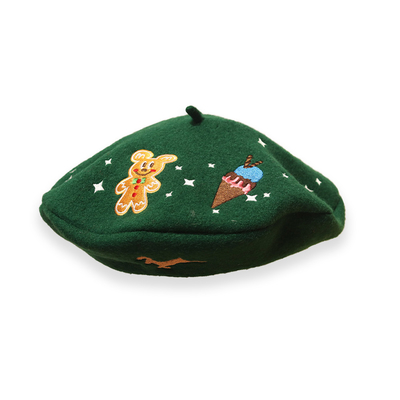 Topi Topi Baret Bordir Bahan Wol Multi Warna Untuk Musim Dingin