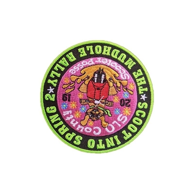 OEM Hat Clothing Bordir Patches Self - Adhesive Backing