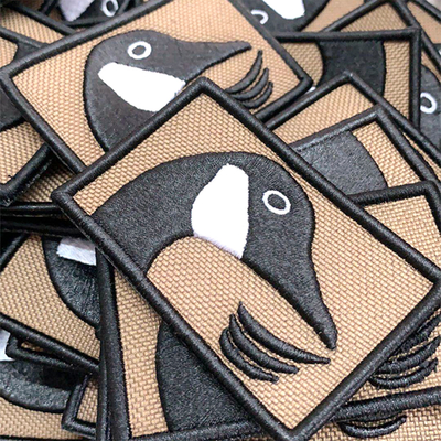 Pakaian Ban Lengan 3D Puff tambalan Velcro Setrika Backing Untuk Tas