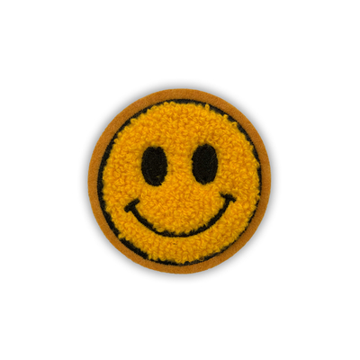 Glitter Letter Emoji Chenille Bordir tambalan Untuk Tas Pakaian Topi